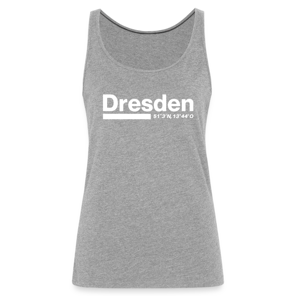 Tanktop Ladies Dresden "Bold GPS White" - Grau meliert