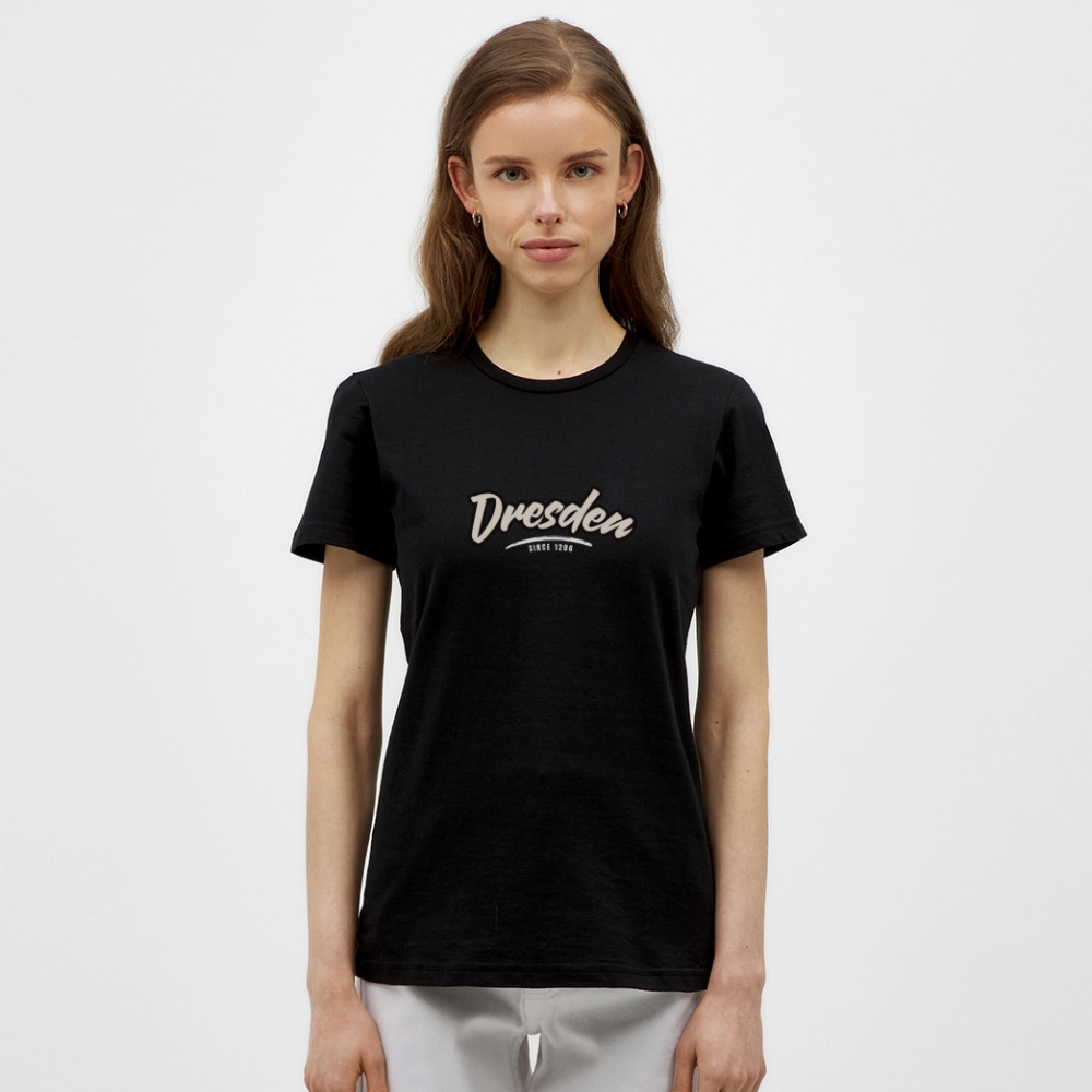 T-Shirt Ladies Dresden "Graffiti Tag White" - Schwarz
