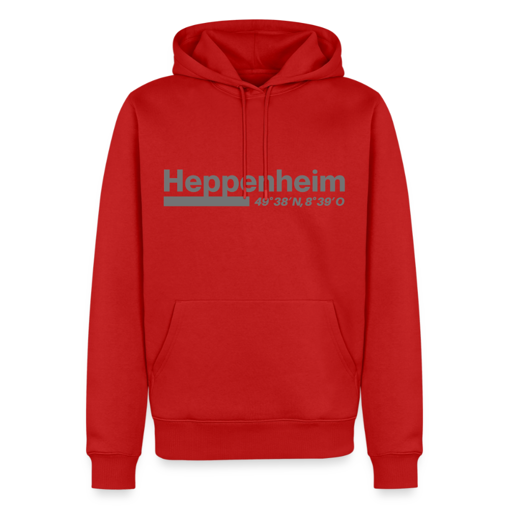 Hoodie Heppenheim "Bold GPS" - Rot