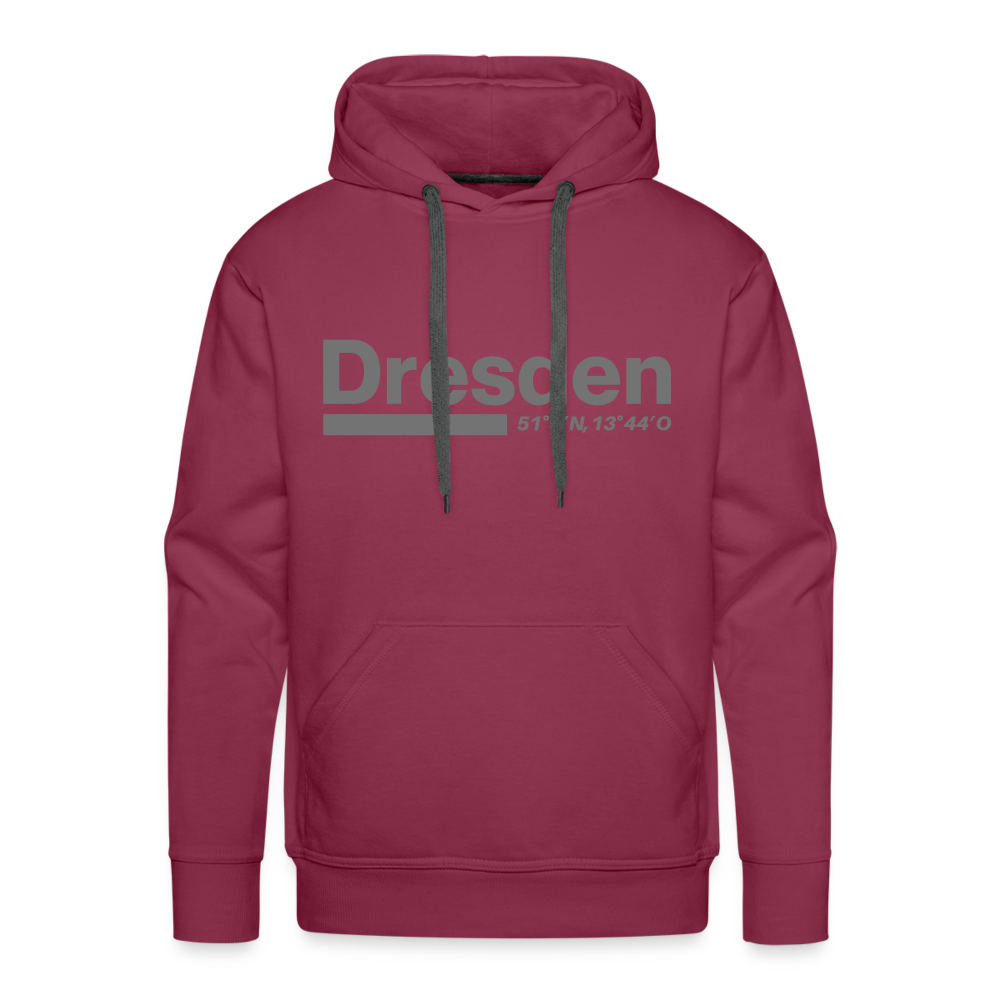 Hoodie Dresden "Bold GPS" - Bordeaux