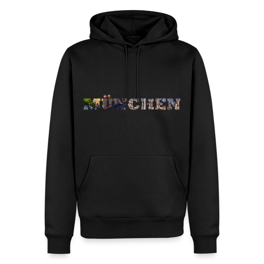 Hoodie München "Marienplatz Bold" - Schwarz
