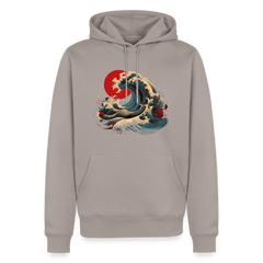 Hoodie Japan "Wave" - Taupe