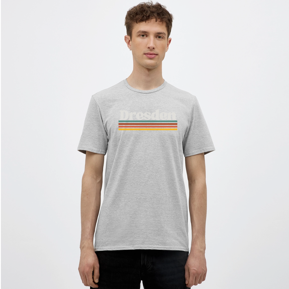 T-Shirt Dresden "Retro" - Grau meliert