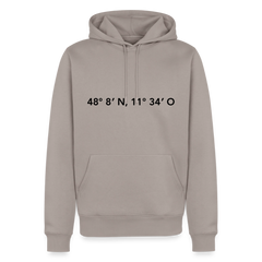 Hoodie München "GPS" Dark Edition - Taupe