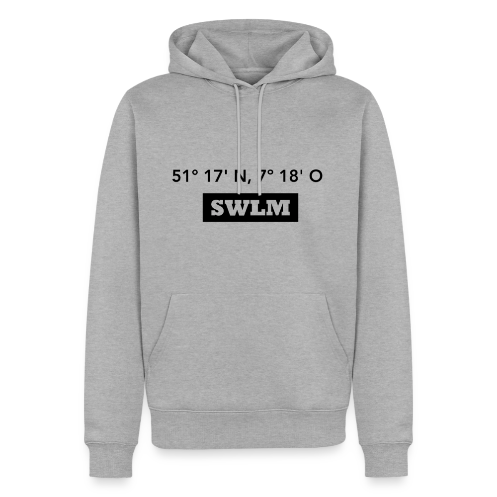 Hoodie Schwelm "SWLM GPS" Dark Edition - Grau meliert