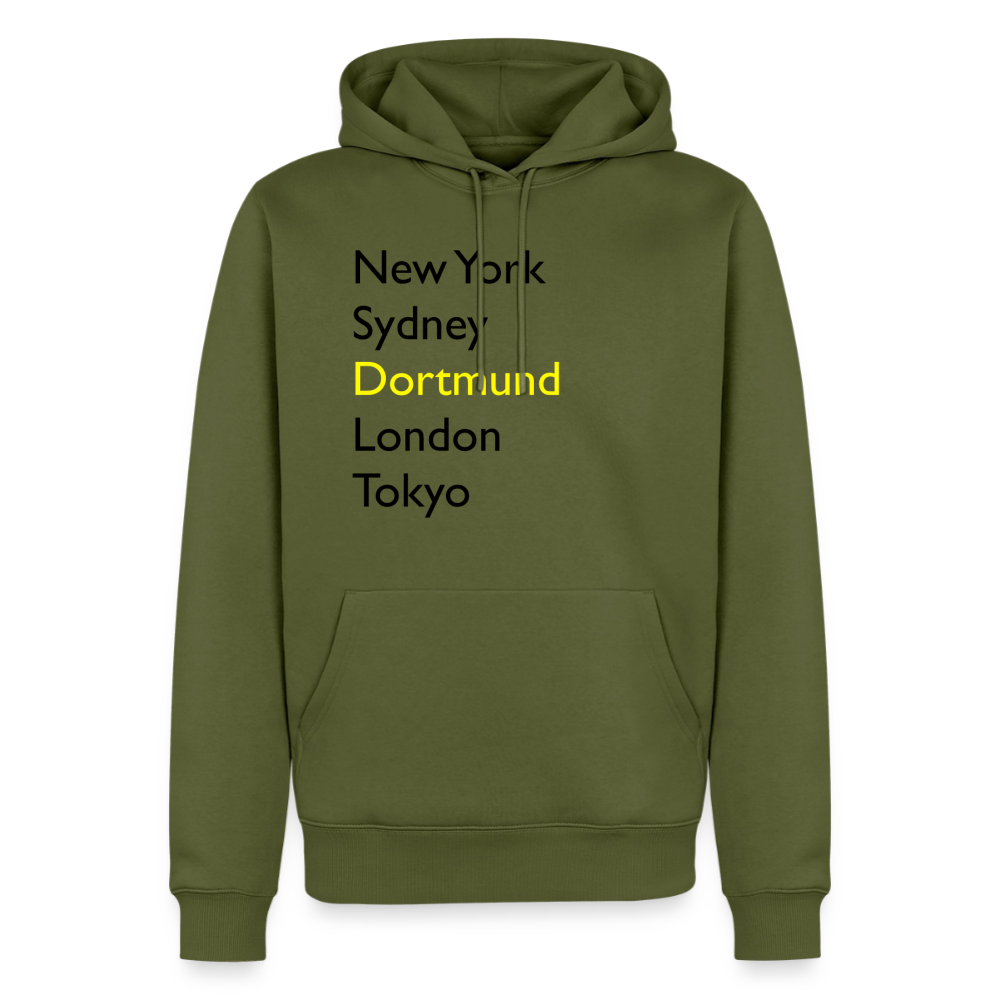 Hoodie Dortmund "Metropolen Big" Dark Edition - Khaki