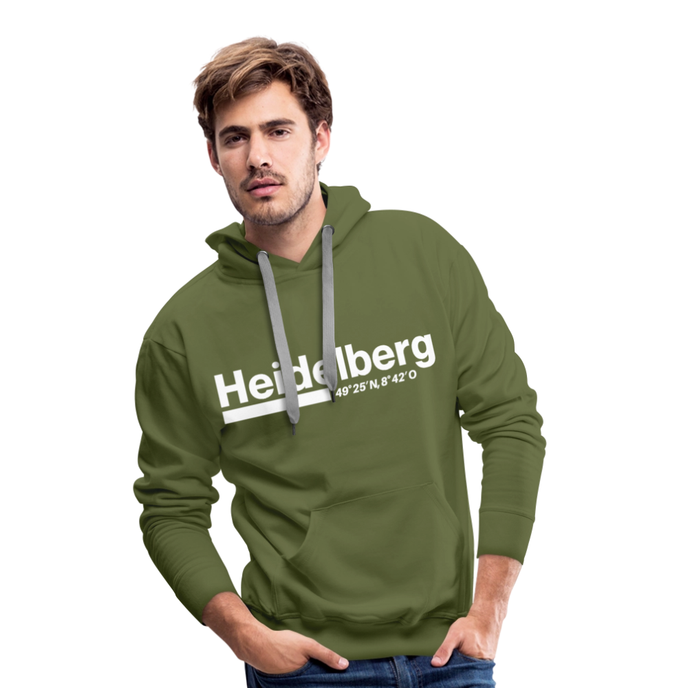 Hoodie Heidelberg "Bold GPS White" - Olivgrün
