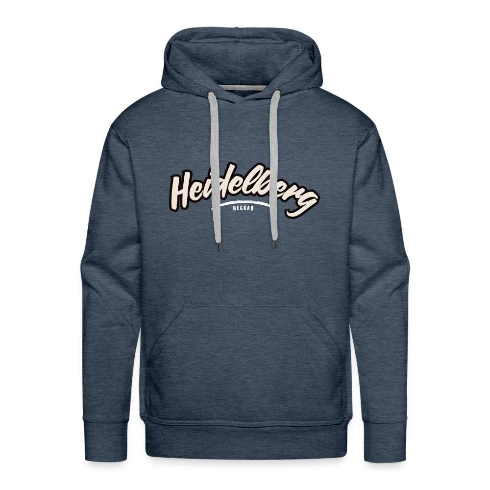 Hoodie Heidelberg "Graffiti Tag White" - Jeansblau