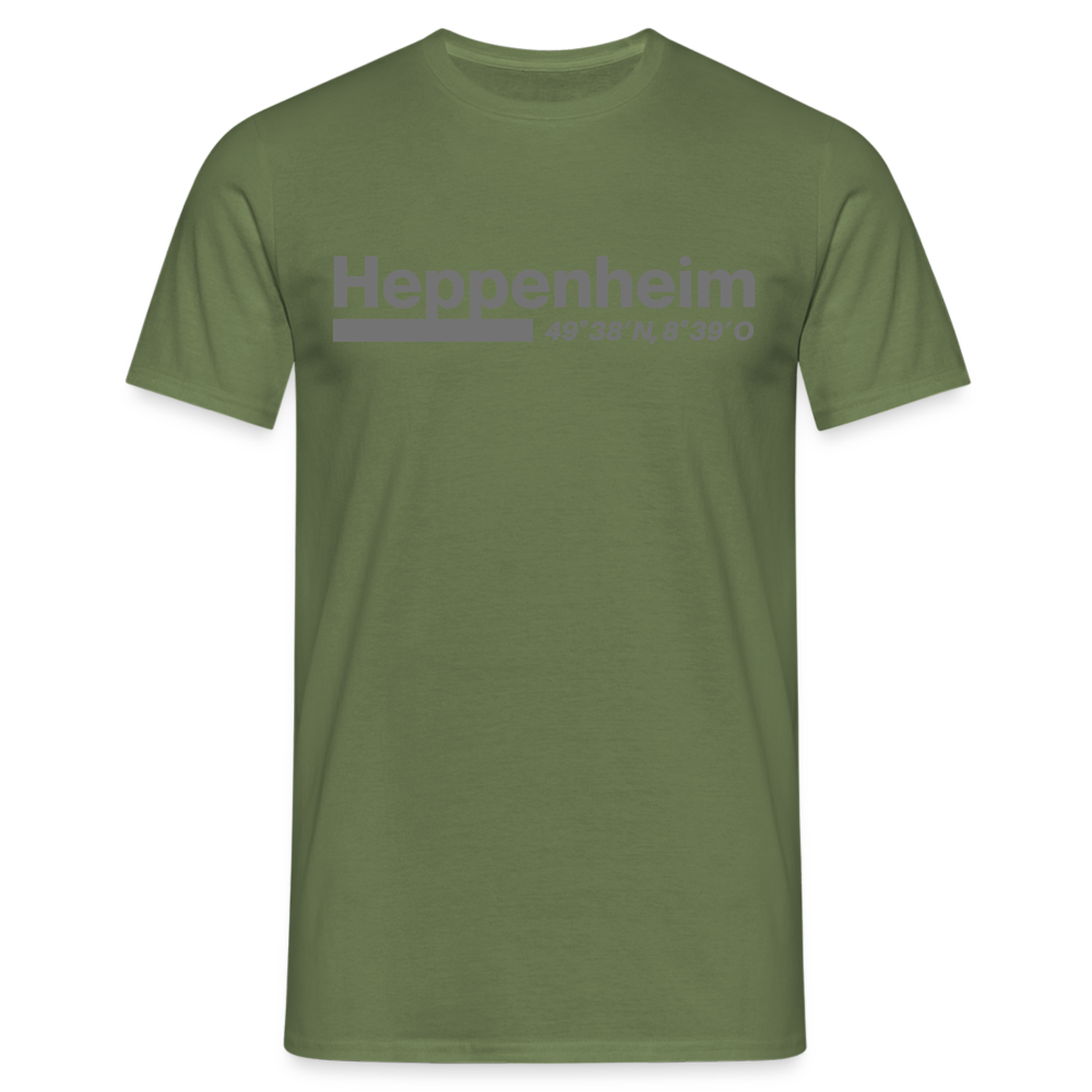 T-Shirt Heppenheim "Bold GPS" - Militärgrün