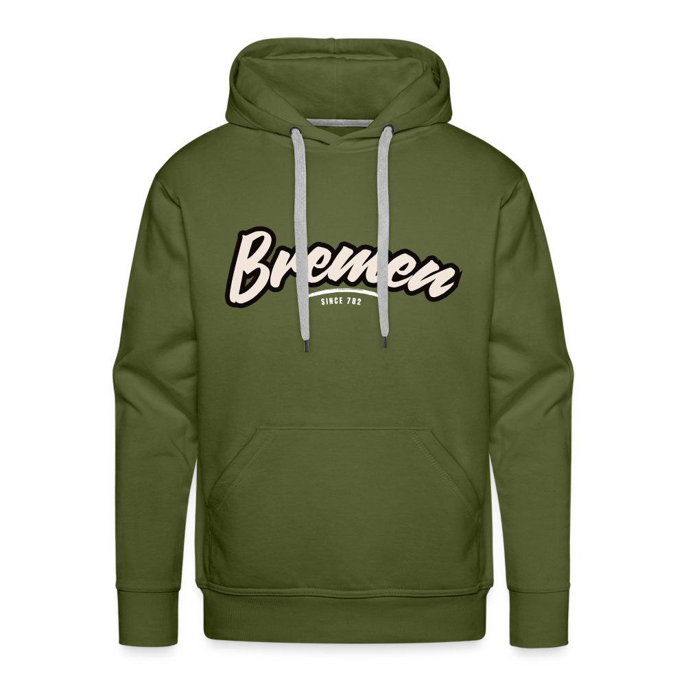 Hoodie Bremen "Graffiti Tag White" - Olivgrün