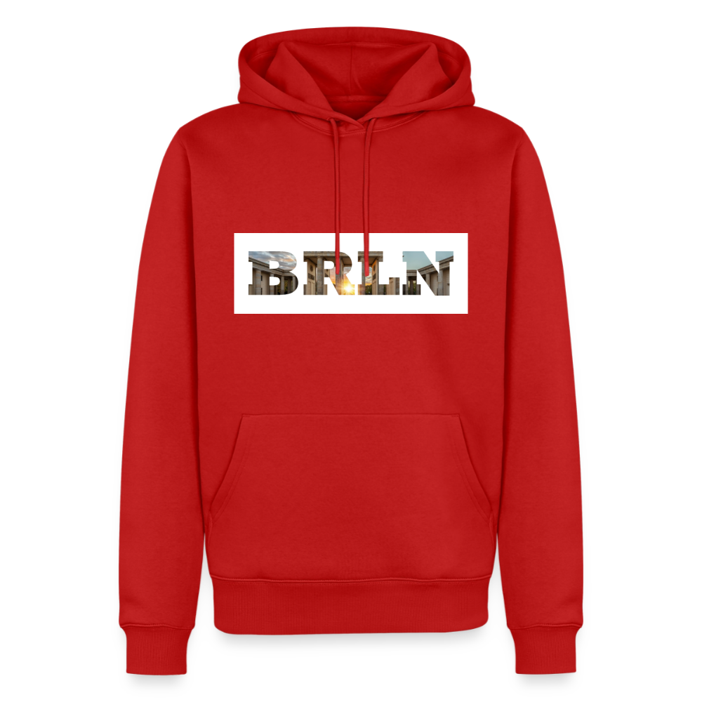 Hoodie Hamburg "BRLN Brandenburger Tor" Bright Edition - Rot