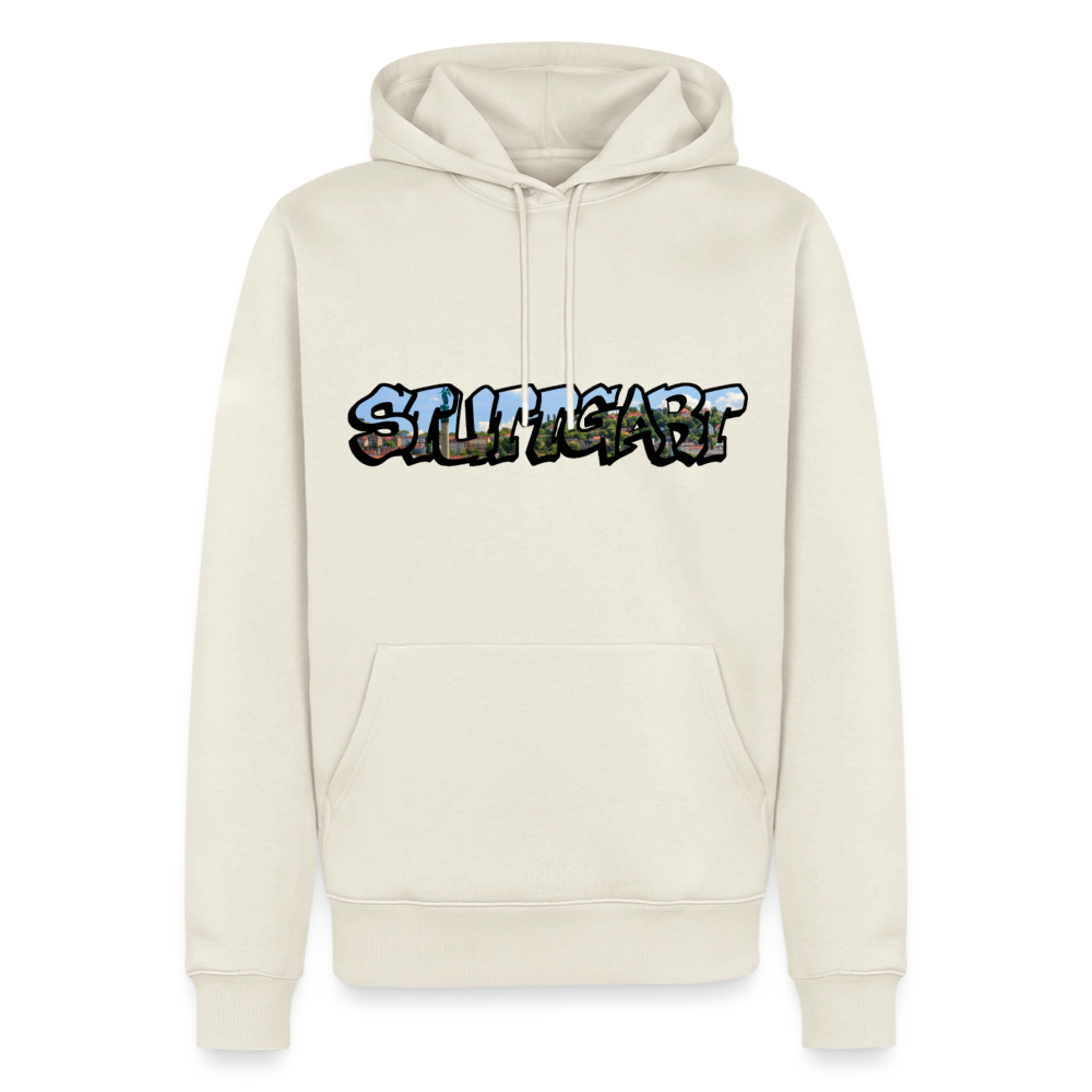 Hoodie Stuttgart "Panorama Graffiti" - Naturweiß