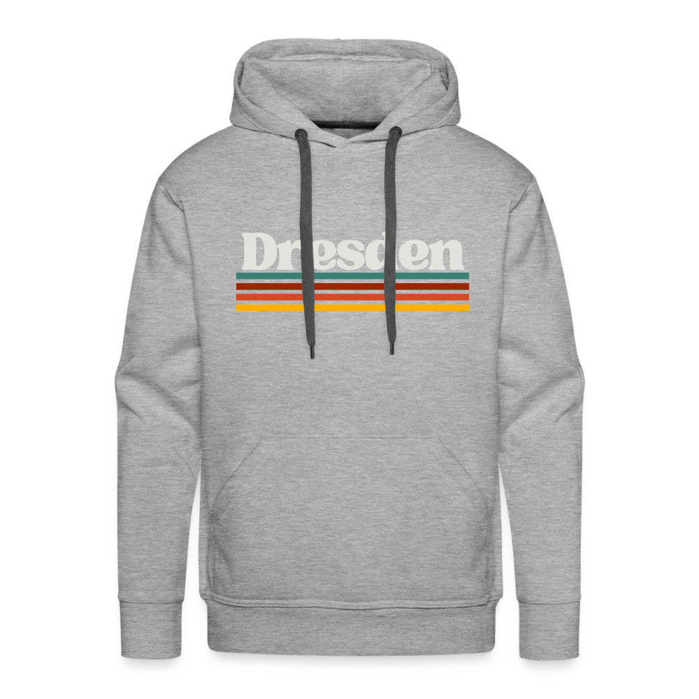 Hoodie Dresden "Retro" - Grau meliert