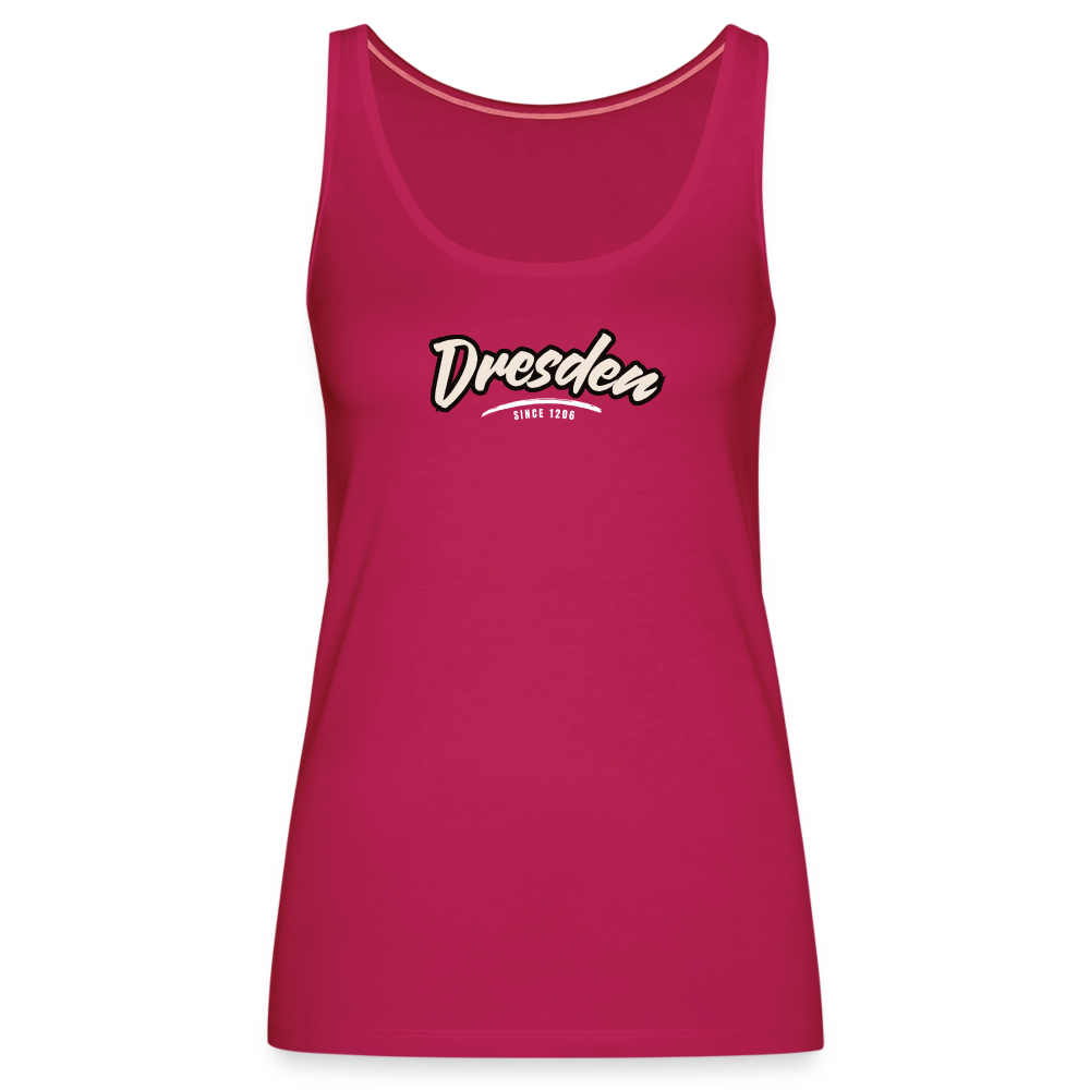 Tanktop Ladies Dresden "Graffiti Tag White" - dunkles Pink
