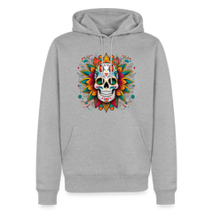 Hoodie Mexico "Craneo" - Grau meliert