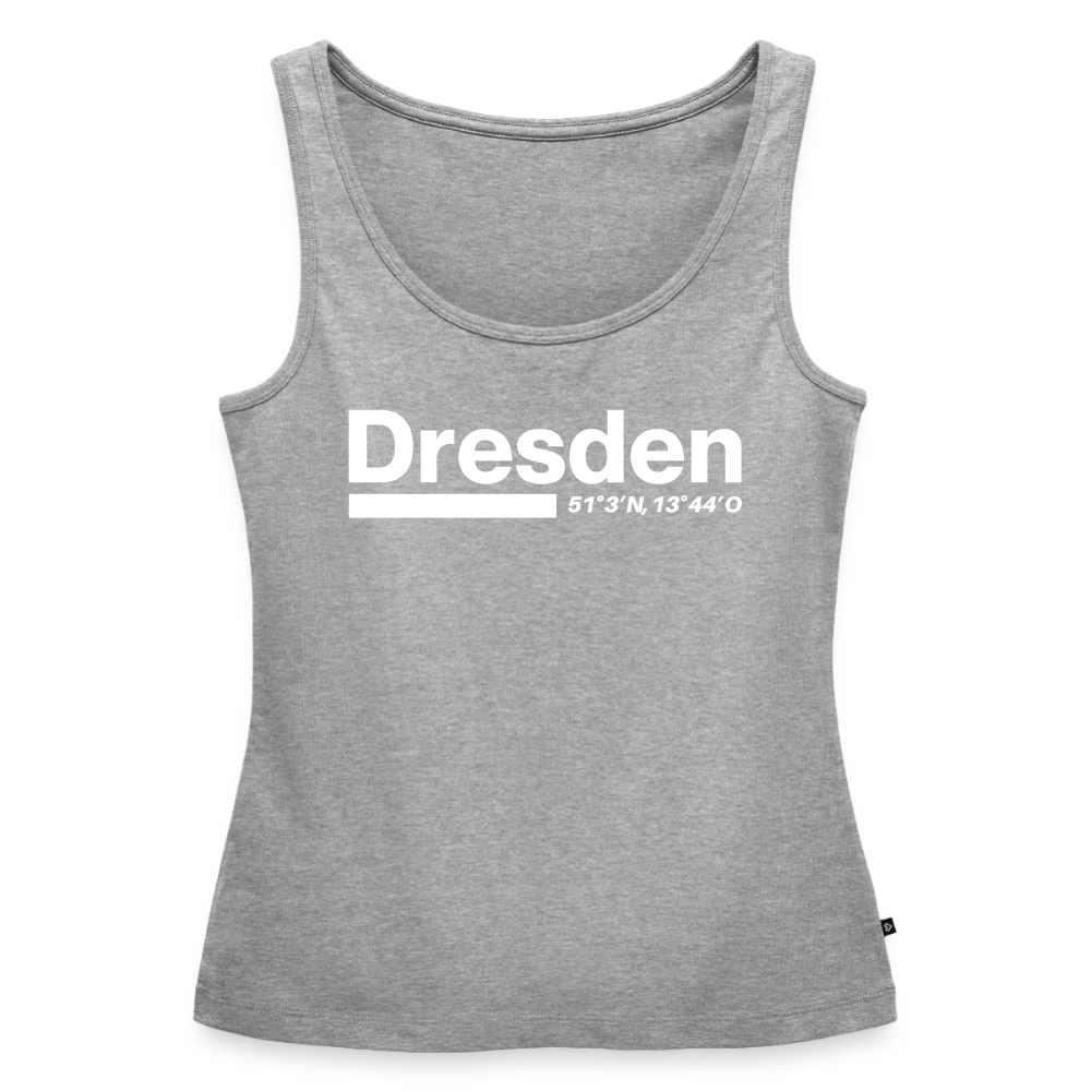 Tanktop Ladies Dresden "Bold GPS White" - Grau meliert