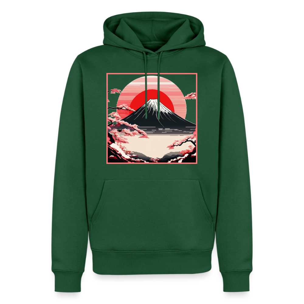 Hoodie Japan "Fuji" - Flaschengrün