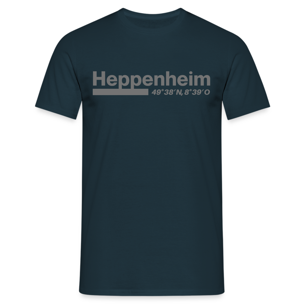 T-Shirt Heppenheim "Bold GPS" - Navy