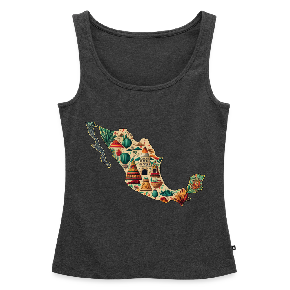 Tanktop Ladies Mexico "Map" - Anthrazit meliert