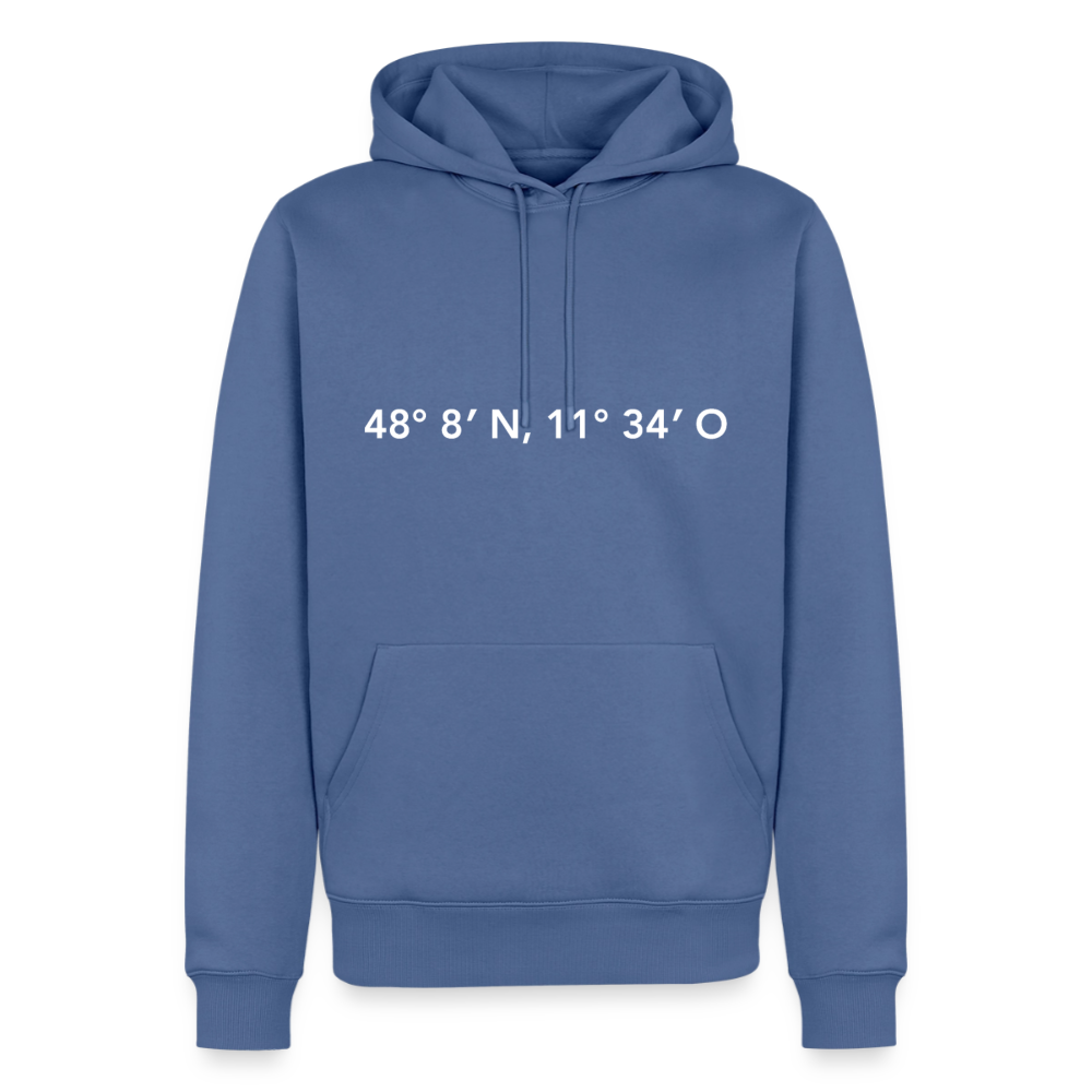 Hoodie München "GPS" Bright Edition - Taubenblau