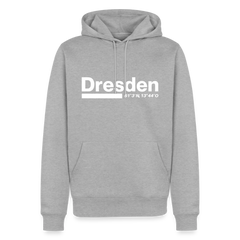 Hoodie Dresden "Bold GPS White" - Grau meliert