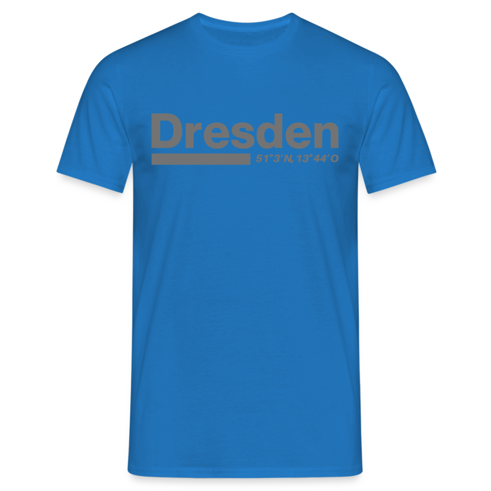 T-Shirt Dresden "Bold GPS" - Royalblau