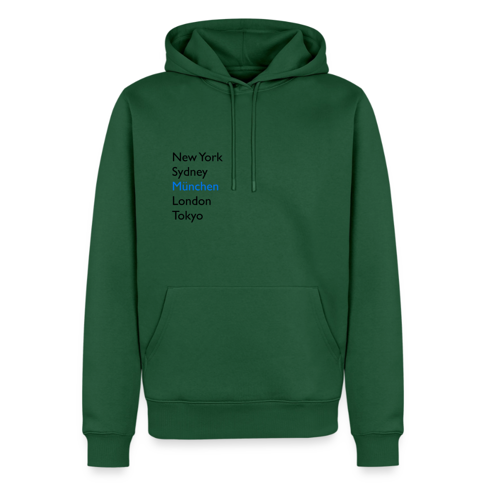 Hoodie München "Metropolen" Dark Edition - Flaschengrün