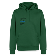Hoodie München "Metropolen" Dark Edition - Flaschengrün