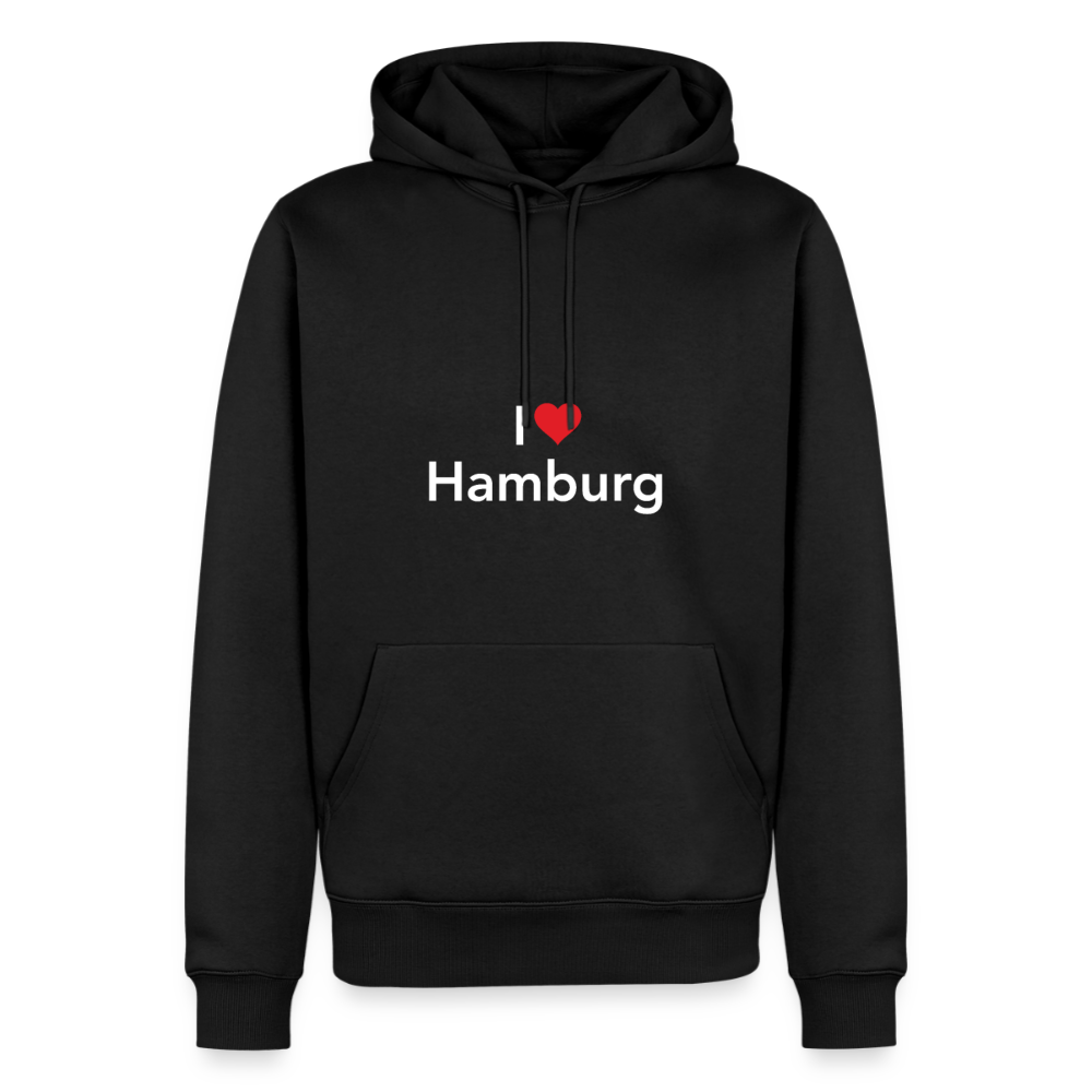 Hoodie "I Love Hamburg" Bright Edition - Schwarz