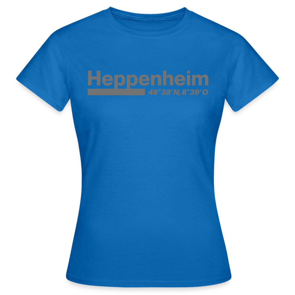 T-Shirt Ladies Heppenheim "Bold GPS" - Royalblau