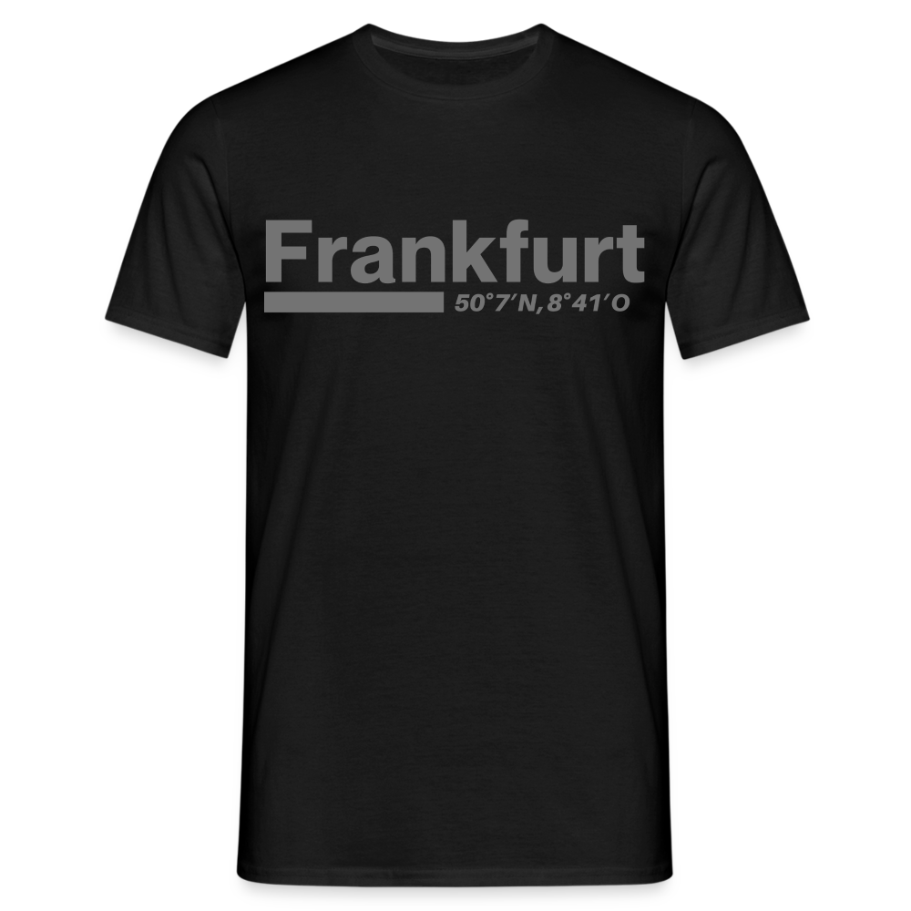 T-Shirt Frankfurt (Main) "Bold GPS" - Schwarz