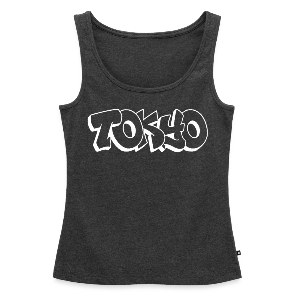 Tanktop Ladies Japan Graffiti "Tokyo Bright Edition" - Anthrazit meliert