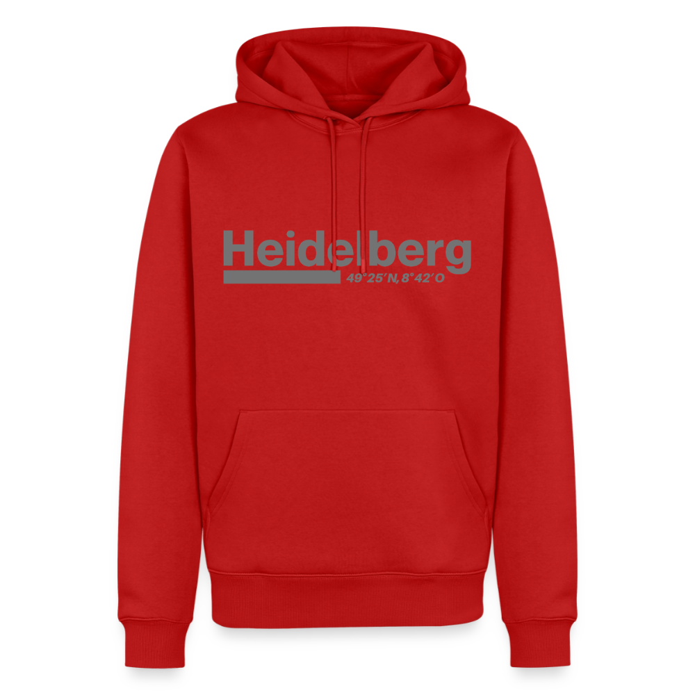 Hoodie Heidelberg "Bold GPS" - Rot