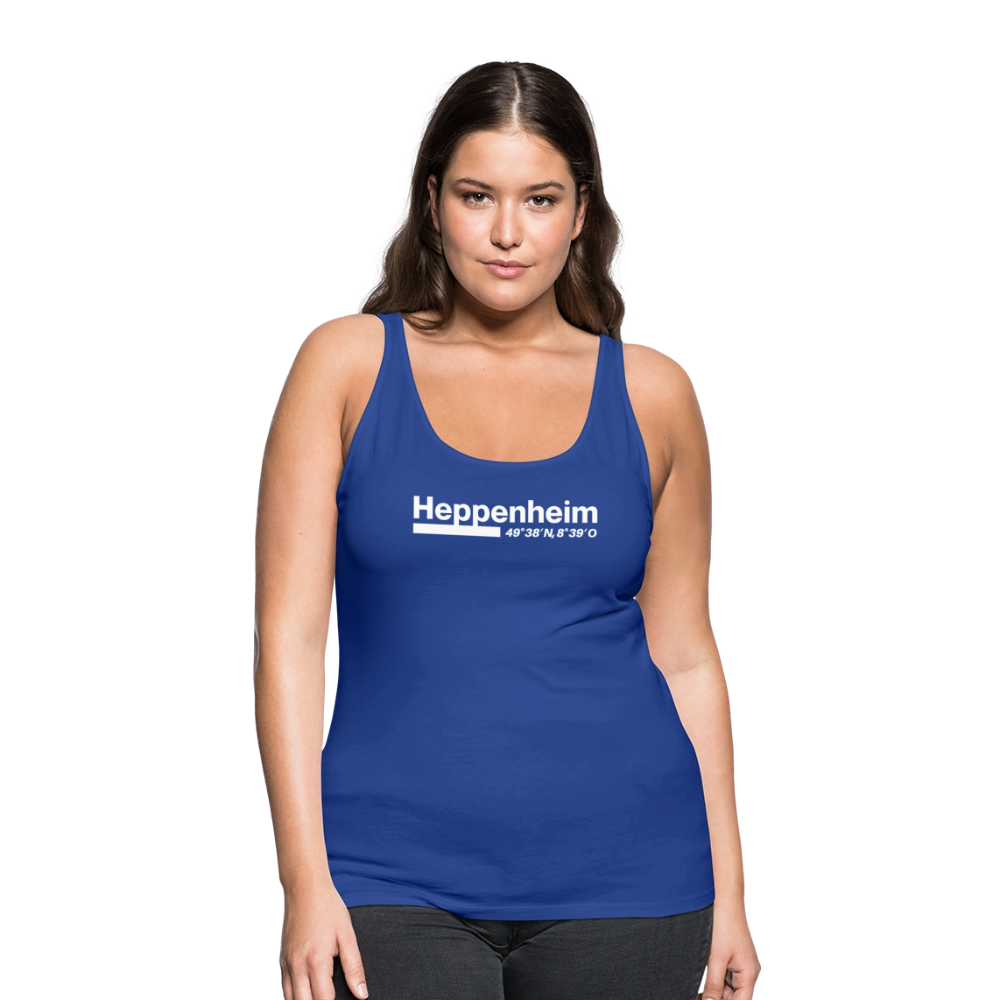 Tanktop Ladies Heppenheim "Bold GPS White" - Königsblau
