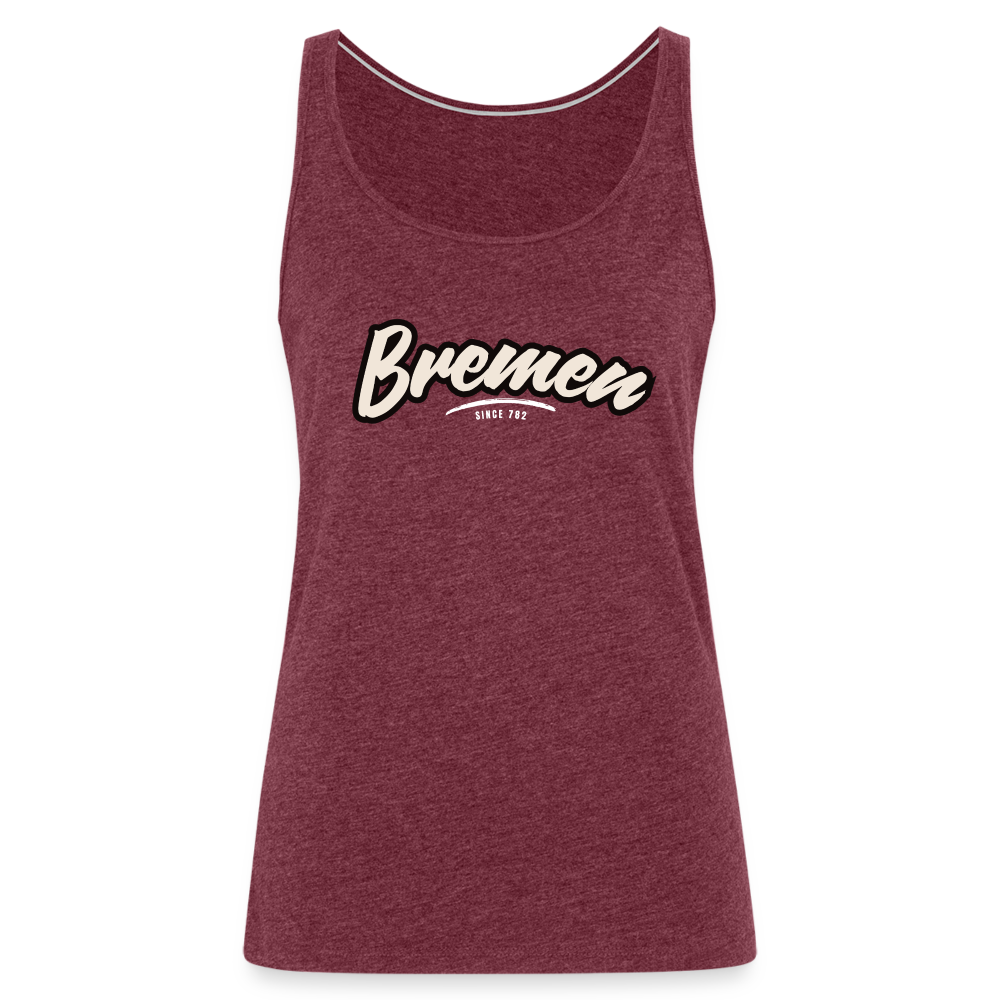 Tanktop Ladies Bremen "Graffiti Tag White" - Bordeauxrot meliert