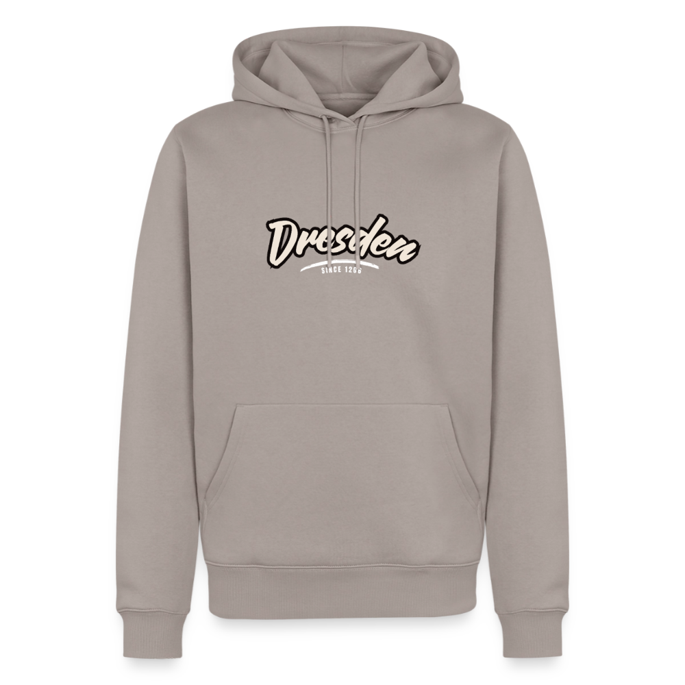 Hoodie Dresden "Graffiti Tag White" - Taupe
