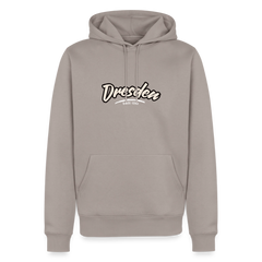 Hoodie Dresden "Graffiti Tag White" - Taupe