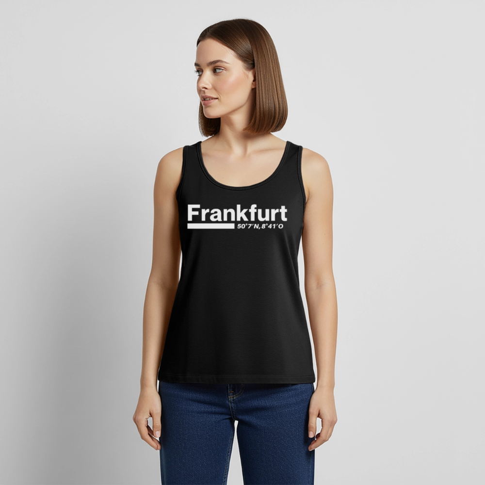 Tanktop Ladies Frankfurt (Main) "Bold GPS White" - Schwarz