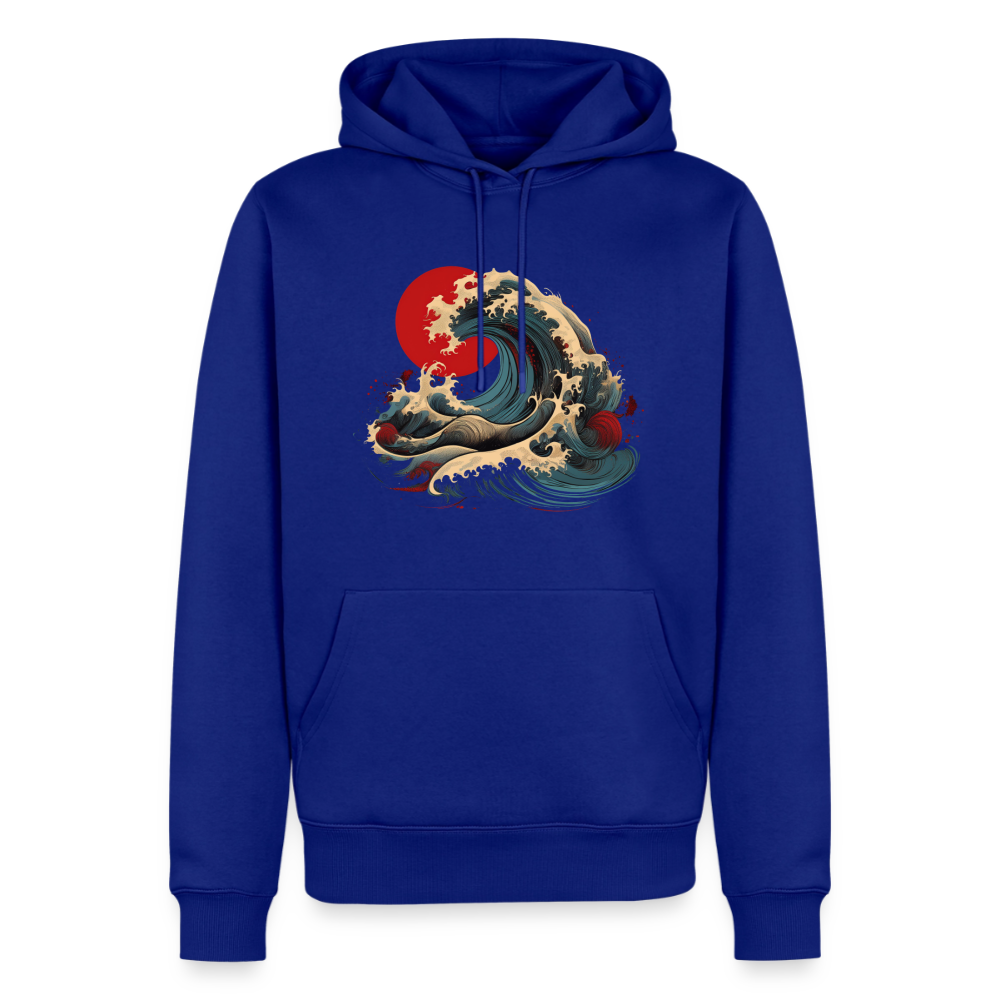 Hoodie Japan "Wave" - Royalblau