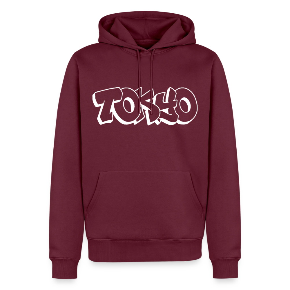 Hoodie Japan Graffiti "Tokyo Bright Edition" - Burgunderrot
