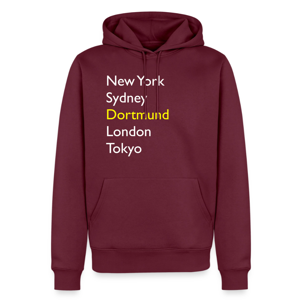 Hoodie Dortmund "Metropolen Big" Bright Edition - Burgunderrot