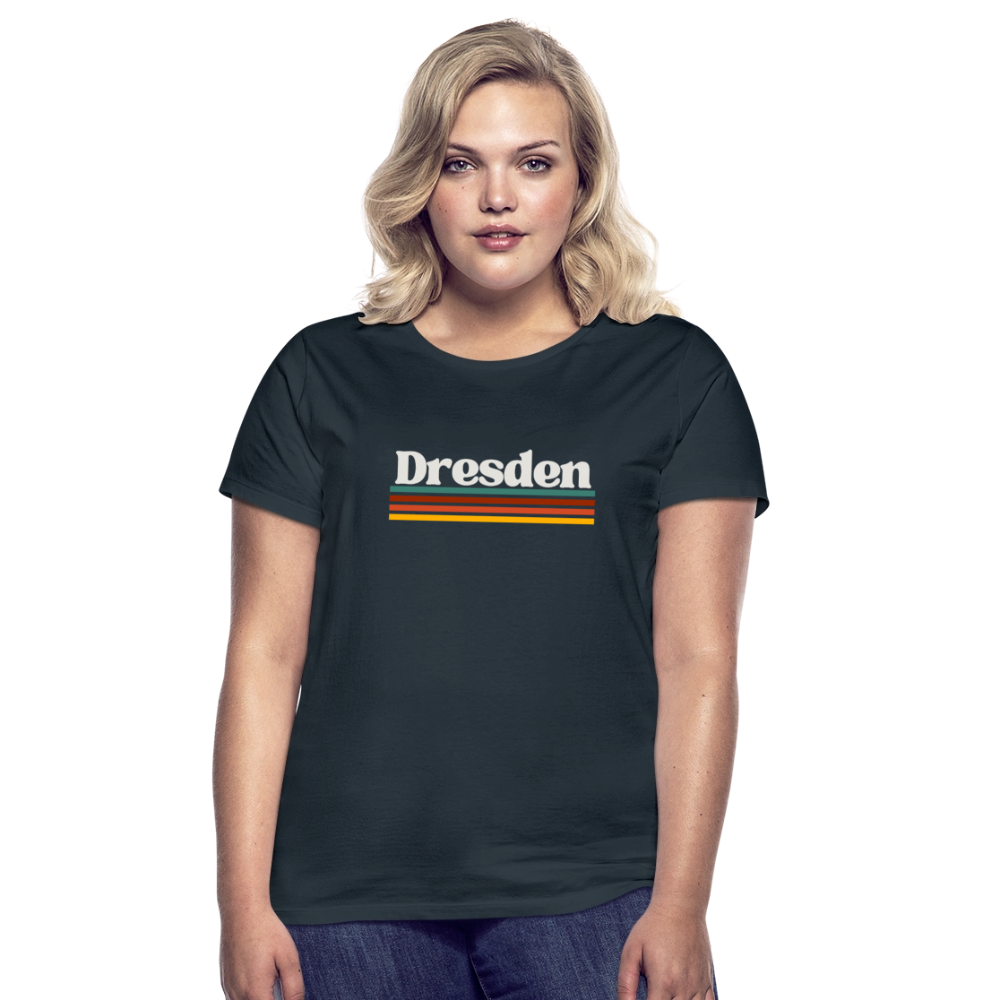 T-Shirt Ladies Dresden "Retro" - Navy