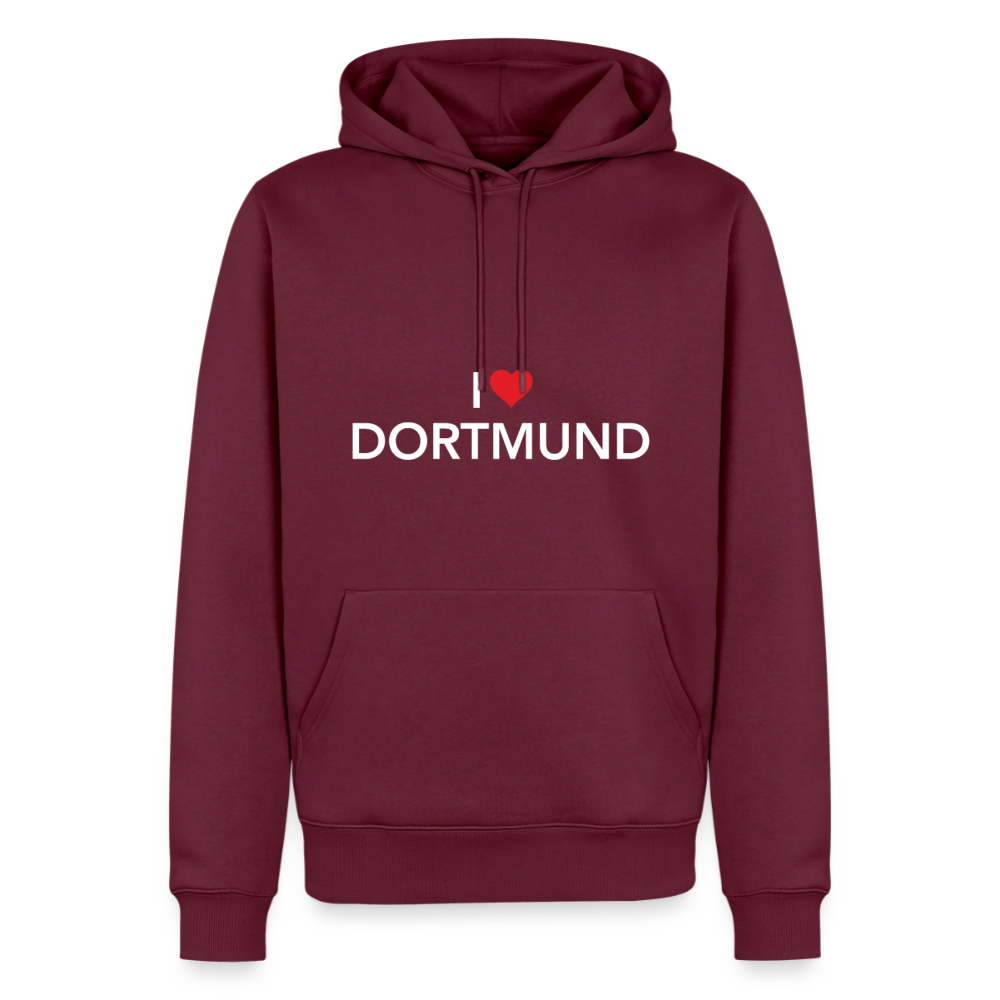 Hoodie "I Love Dortmund" - Burgunderrot