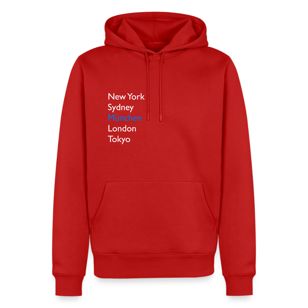 Hoodie München "Metropolen" Bright Edition - Rot