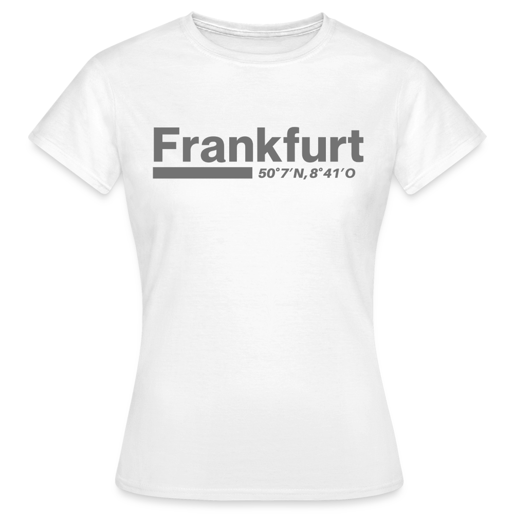 T-Shirt Ladies Frankfurt (Main) "Bold GPS" - Weiß