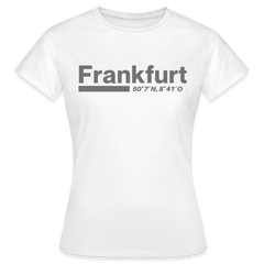 T-Shirt Ladies Frankfurt (Main) "Bold GPS" - Weiß