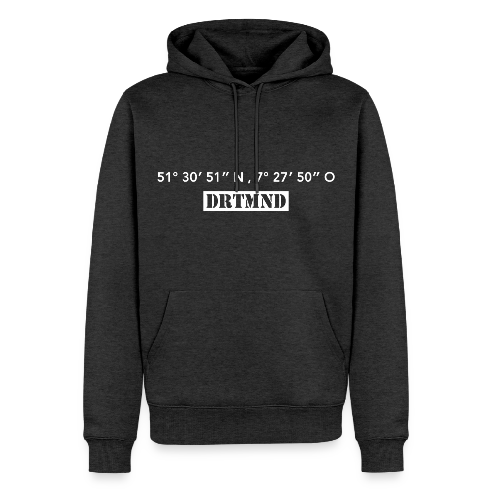 Hoodie Dortmund "DRTMND GPS" Bright Edition - Anthrazit meliert