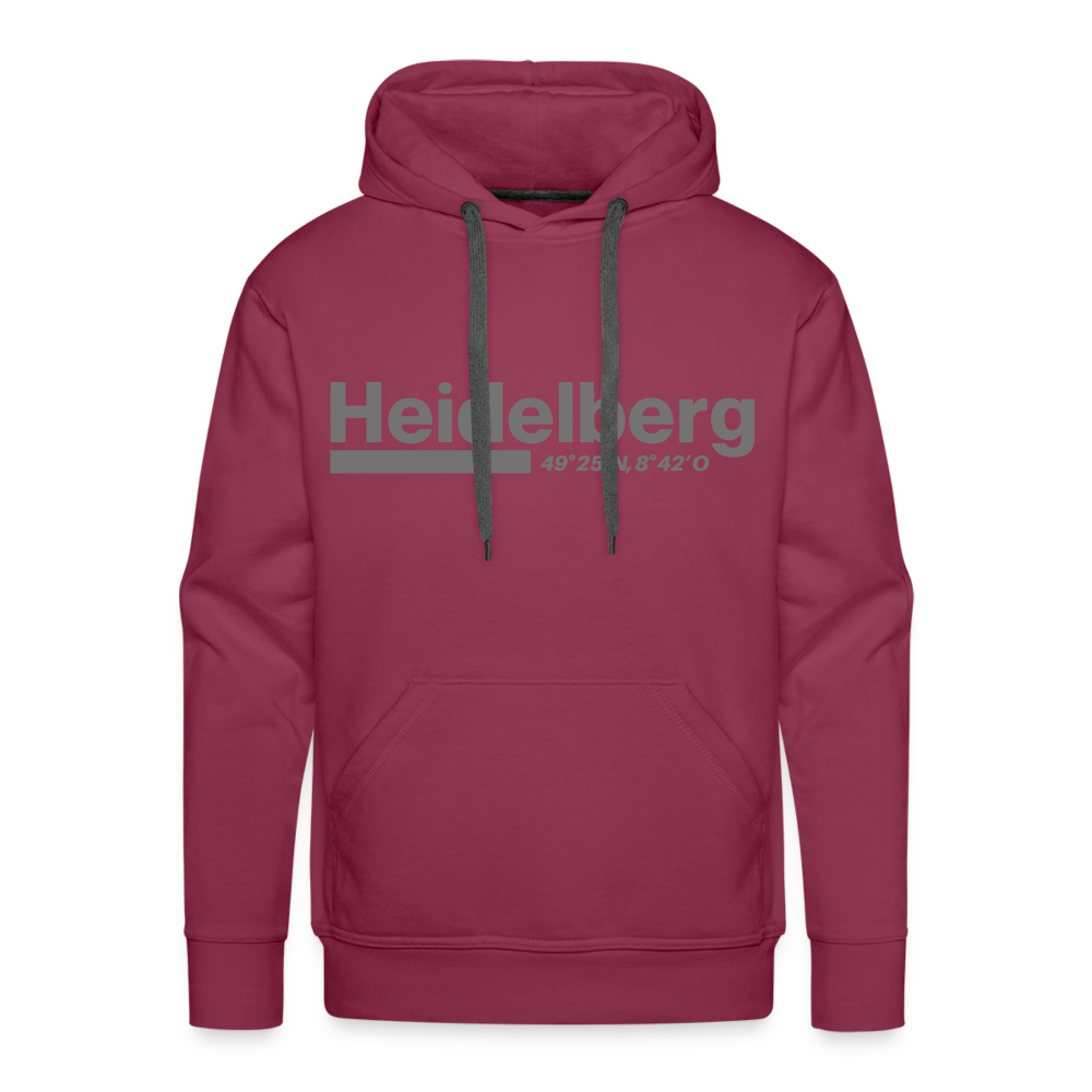 Hoodie Heidelberg "Bold GPS" - Bordeaux