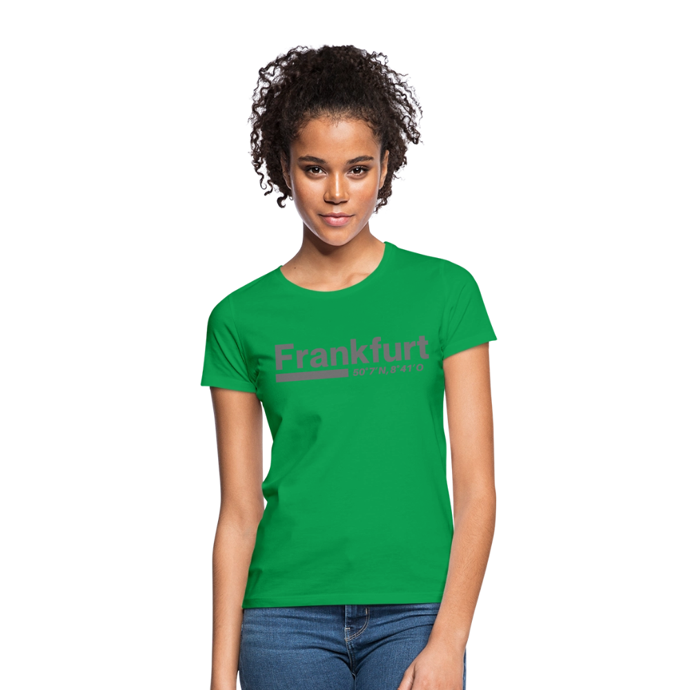 T-Shirt Ladies Frankfurt (Main) "Bold GPS" - Kelly Green