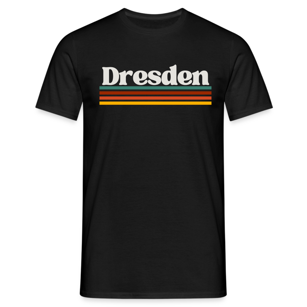 T-Shirt Dresden "Retro" - Schwarz
